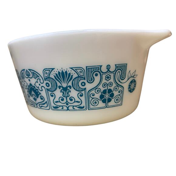 Vintage Pyrex 373 1QT Blue Horizon Casserole Dish with Lid, 1960s–1970s - Picture 8 of 12